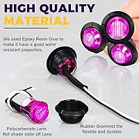 Vista 3 de 50 luces LED redondas de 3/4 para remolque, luces LED delanteras y traseras de 12 V, luces de remolque impermeables para camión, automóvil, autobús