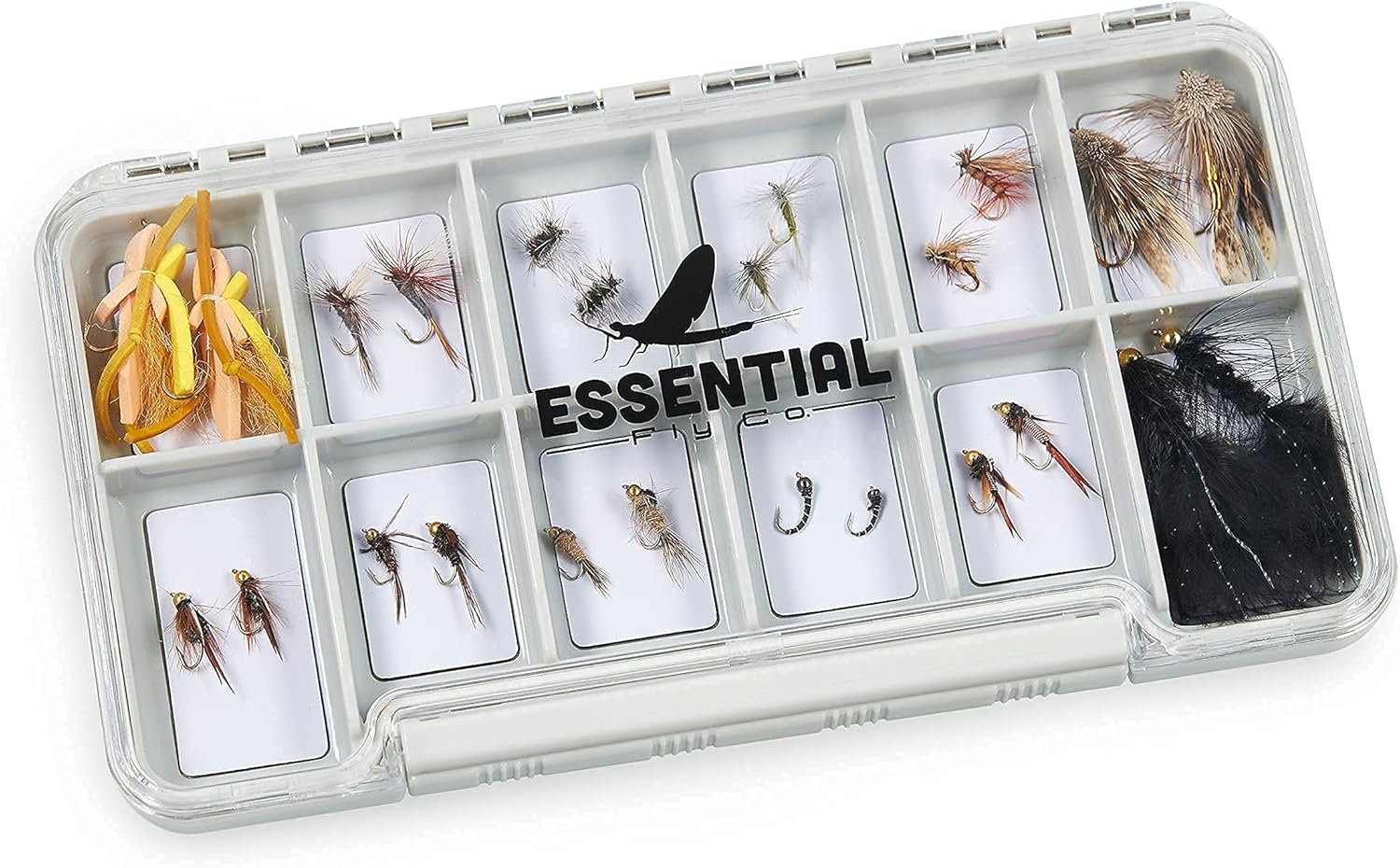 Fly Fishing Flies Dry Flies Nymph Flies Streamers Wooly Bugger Flies for Trout Bass Salmon Essential Fly Fishing Gear Assortment for Beginners (Flies with Box) : Sports & Outdoors