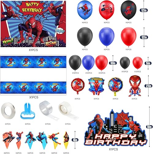 Miniatura 2 de Kit de guirnalda de arco de globos de araña, telón de fondo de araña, globos de aluminio, mantel, decoración de cupcakes, para baby shower, boda,