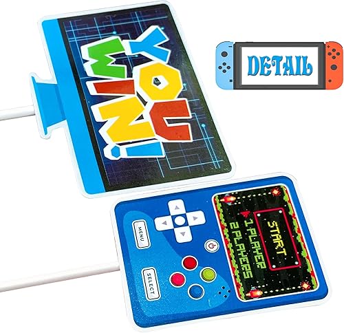 Miniatura 6 de Juego de 36 piezas de decoración de cupcakes para videojuegos, juego de fiesta, juego en controladores, para decoración de fiesta de cumpleaños,