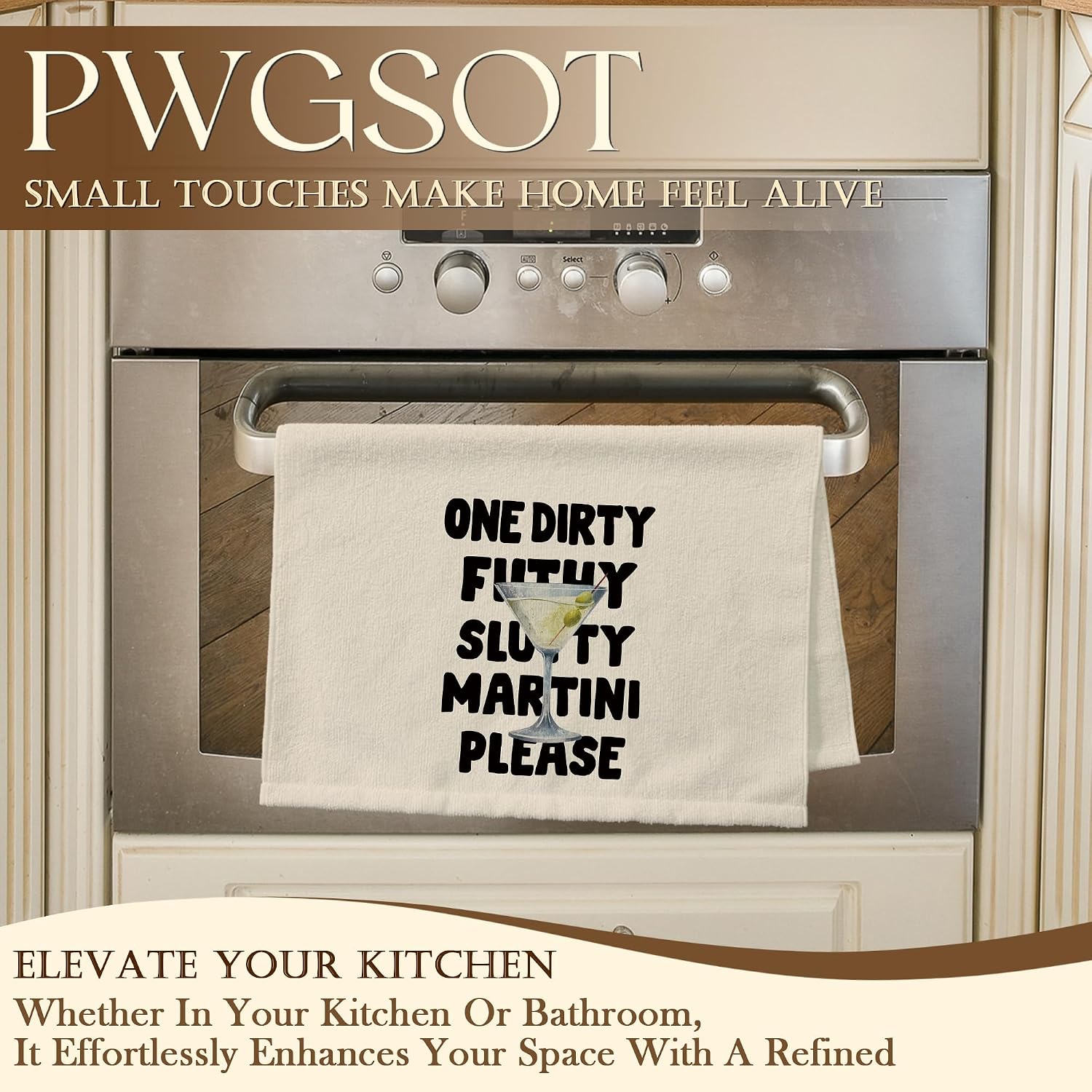 Dirty Martini Gifts Kitchen Hand Towels 16x24in | Martini Lover Gifts, One Dirty Filthy Martini Please Funny Hand Towels for Kitchen Bar Cart Decorative