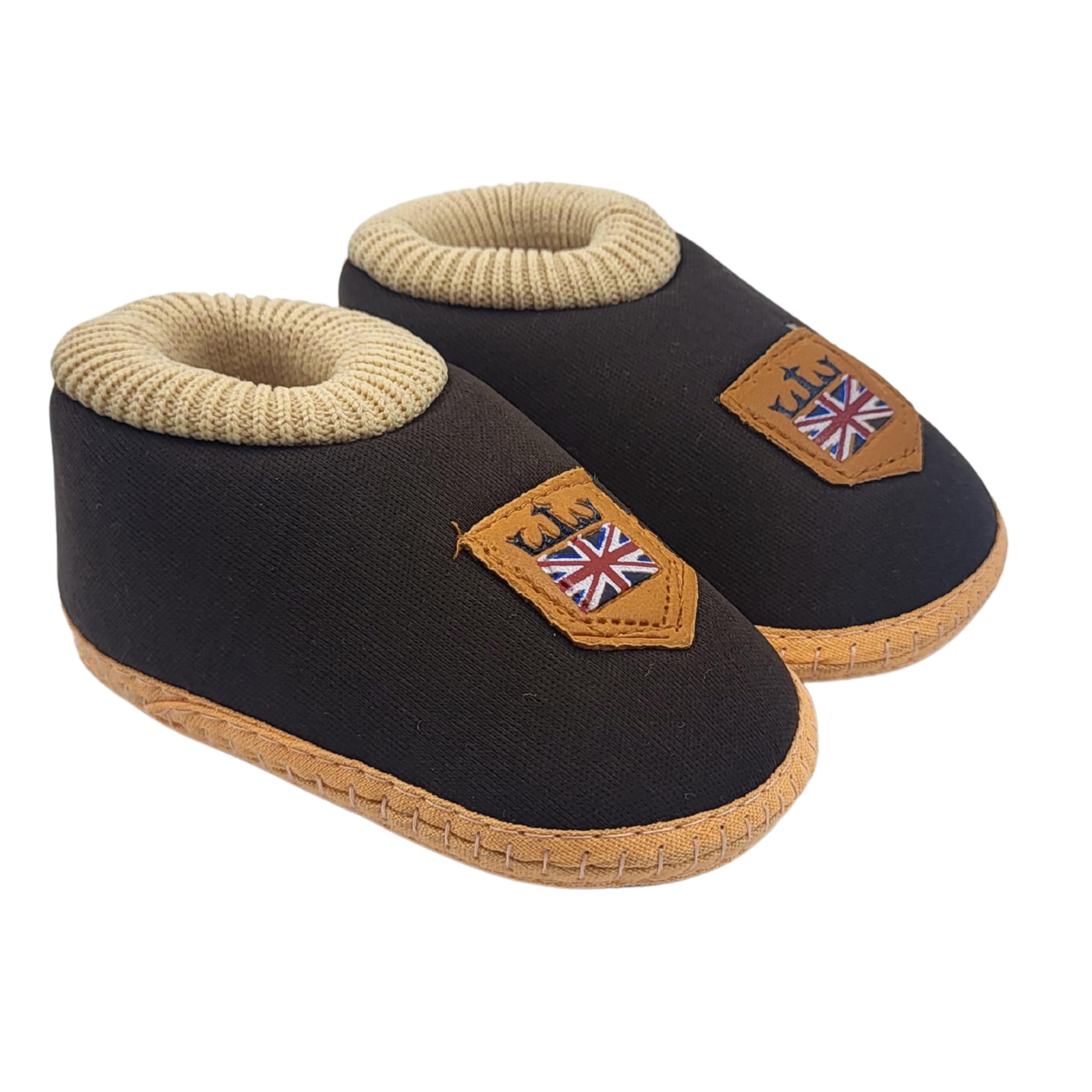 Cotton Baby Booties 6-12 Months | Breathable Slip on Infant Bootie Socks | Soft & Flexible Sole | Unisex Winter Baby Shoes | Indoor & Casual Wear-image-37