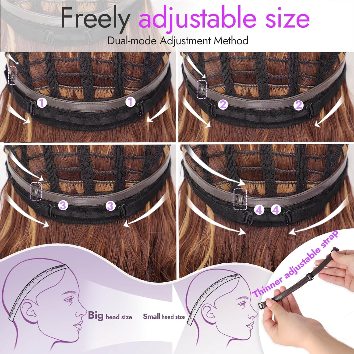 Dark Brown with Highlights Short Wavy Bob Glueless Synthetic Fiber Lace Front Wigs for Women Pre Cut for Beginners Natural Hairline 14 Inch - Image 6