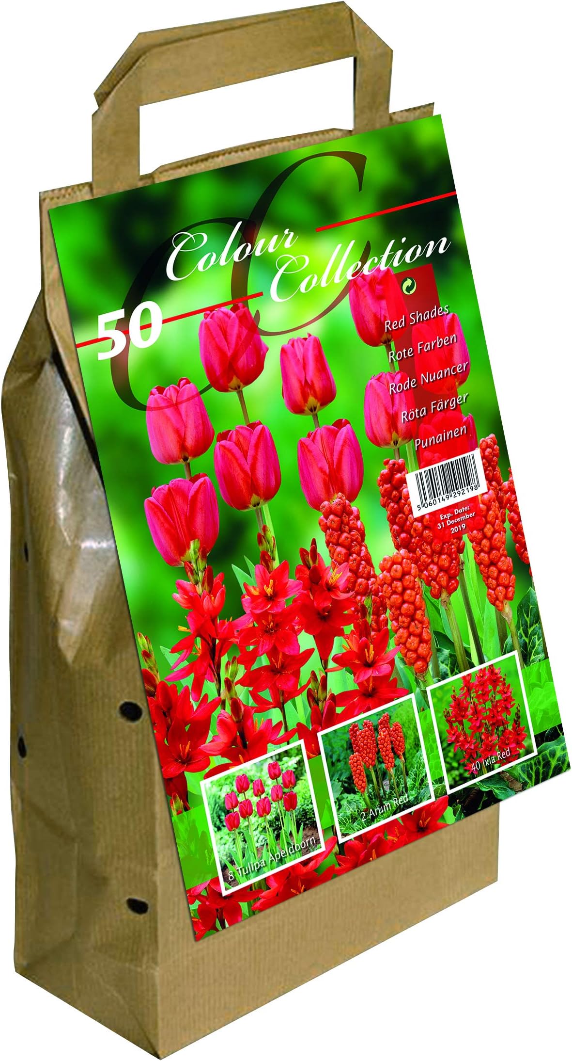 Colour Collection Spring Flower Bulbs - Red (Pack of 50)