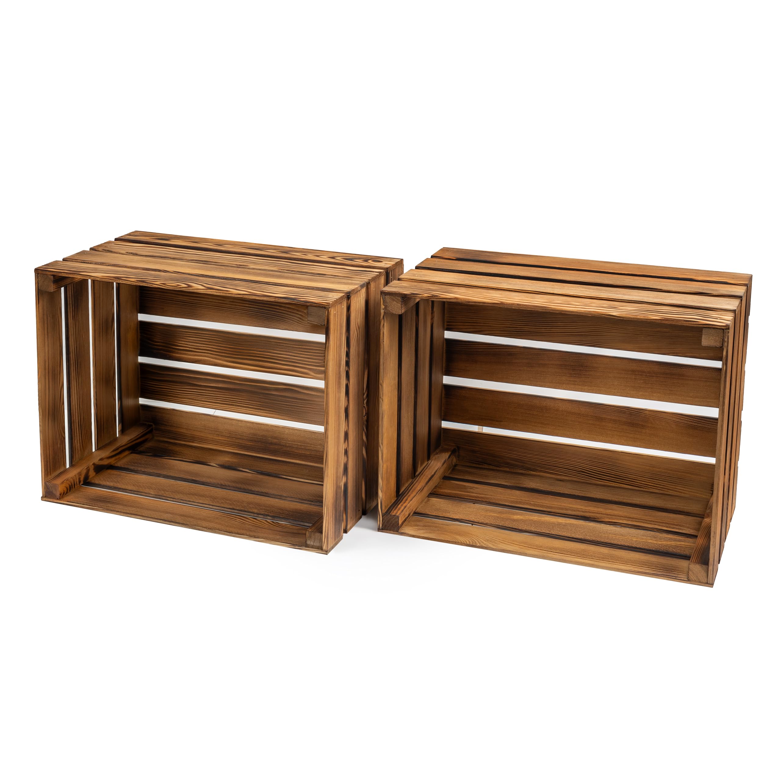 Caisse En Bois Vintage Naturel 50x40x30cm - Boîte à Vin Décorative Ou Rangement Multifonction étagère Végétale Caisse Bois
