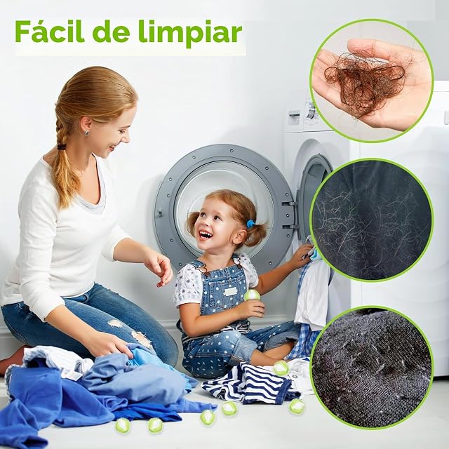 Foto 3 de 7 de Carehabi 12 PCS Bolas Atrapa Pelos Lavadora Atrapa Pelos Lavadora Mascotas