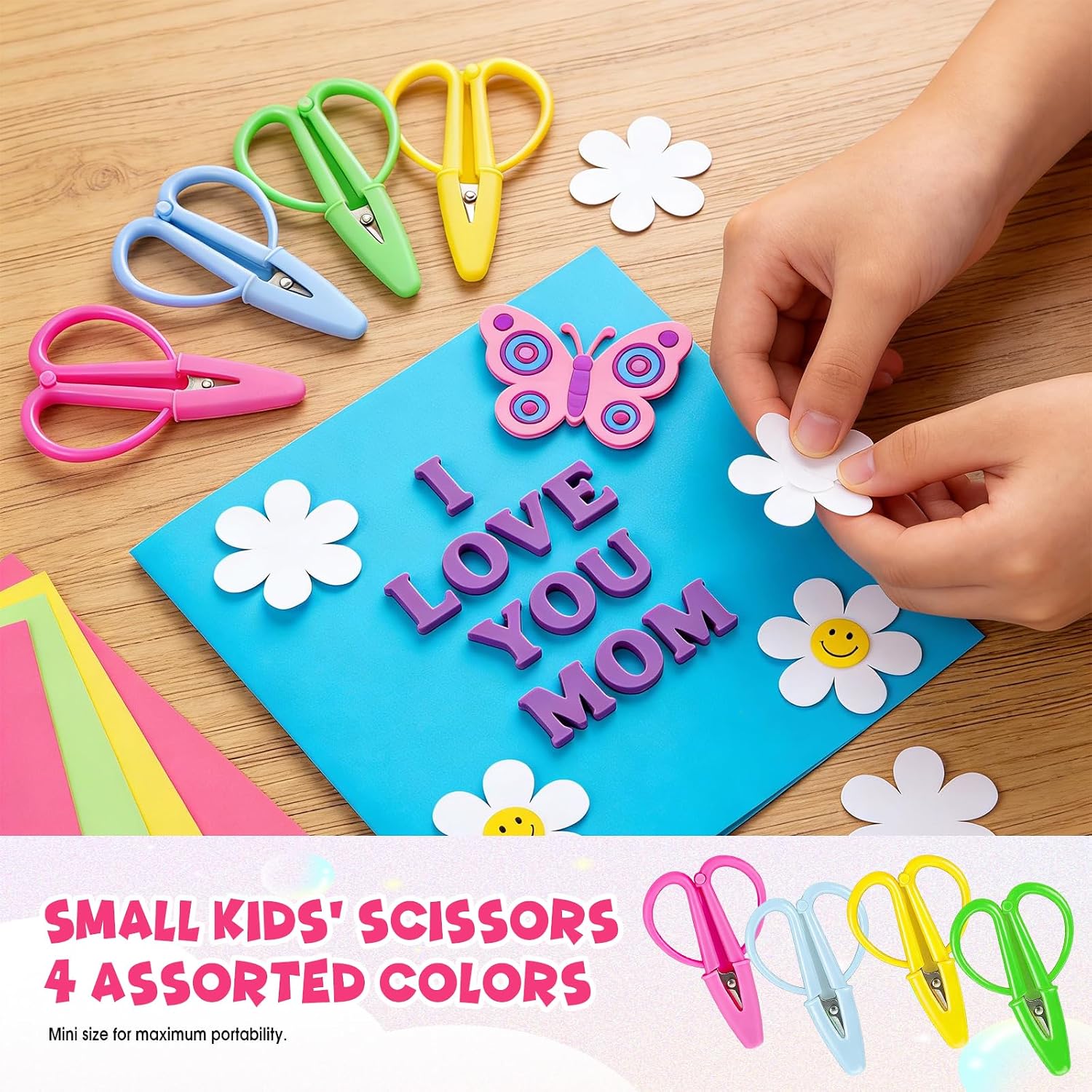 12 Pack Mini Scissors Set - Small, Sharp, Portable Scissor with Protective Cover - Tiny Detail Scissors for Sewing, Embroidery, Crafts, Knitting, and DIY Projects (4 Colors)