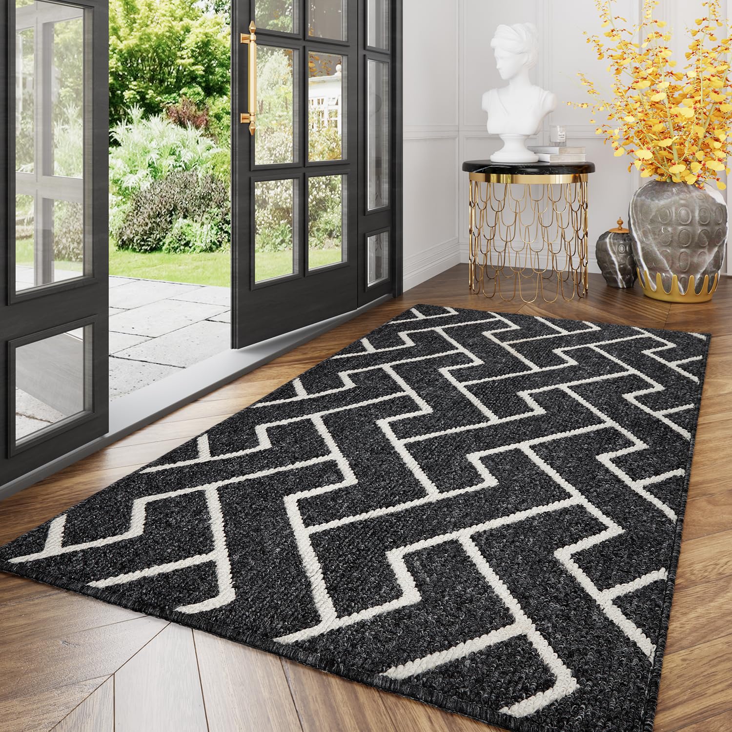 Biscpro Schmutzfangmatte 120 x180 cm, Rutschfestigkeit Fußmatte,Eingangstürmatte Türmatte für Hund,Außen Innen Garten,Teppich,Terrazzo,Haustür,Terrazzo