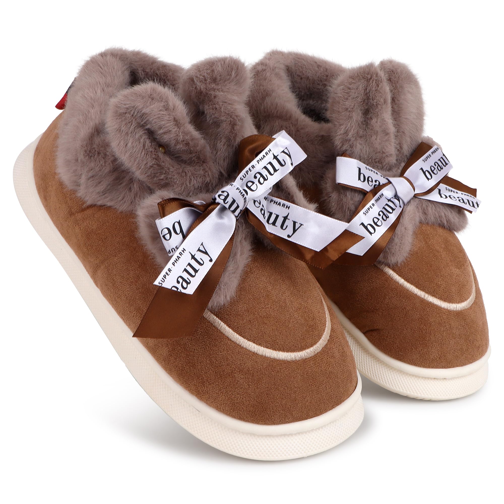 CASSIEY Comfortable Indoor/Outdoor Winter Snow Shoes |Womens Slip on Fur Boot- Brown (B0DG5YMCJJ) Amazon Price History, Amazon Price Tracker