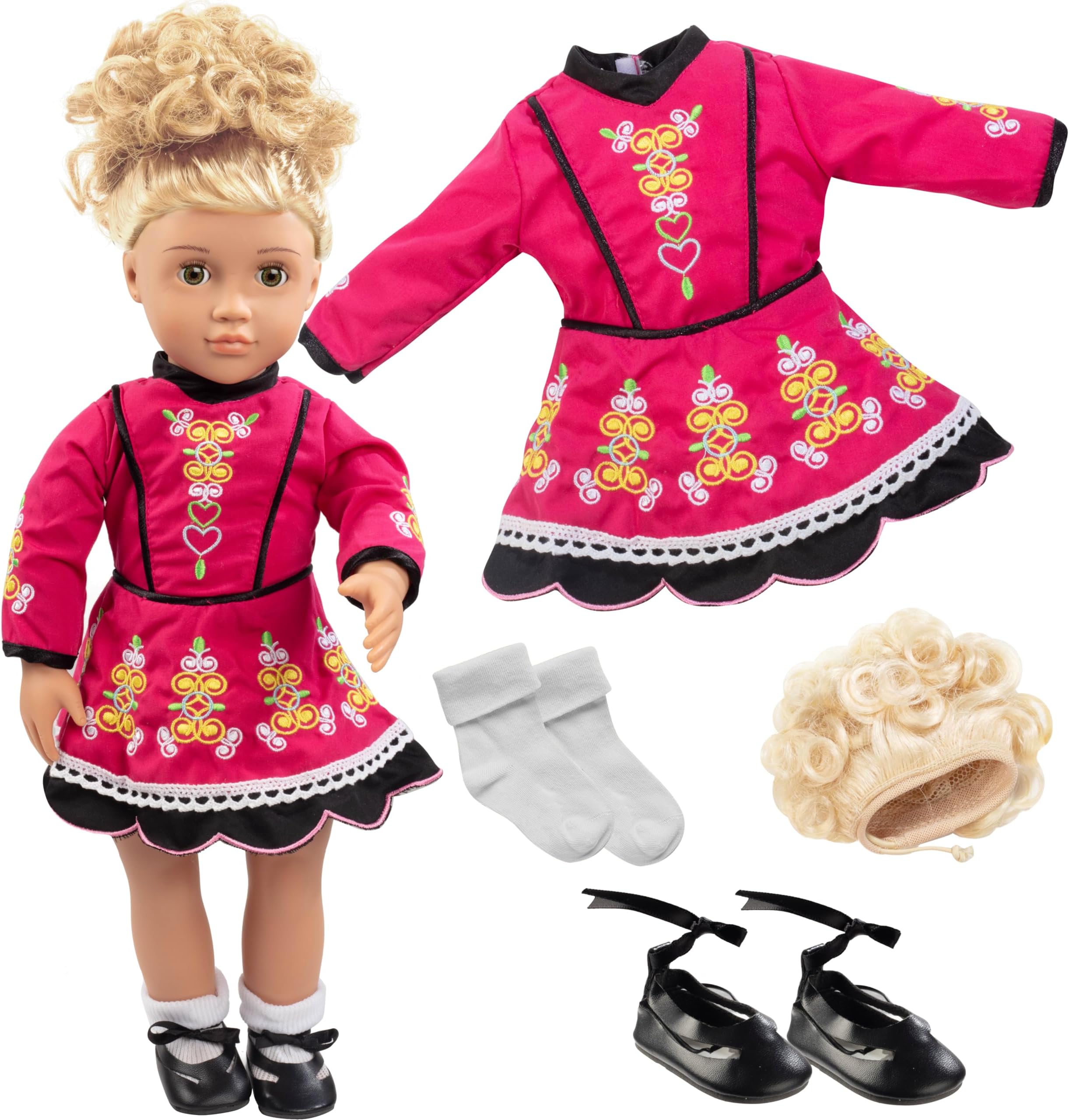Dancing Doll Clothes with Blond Hair/Gillies & Leggings for 18 Dolls
