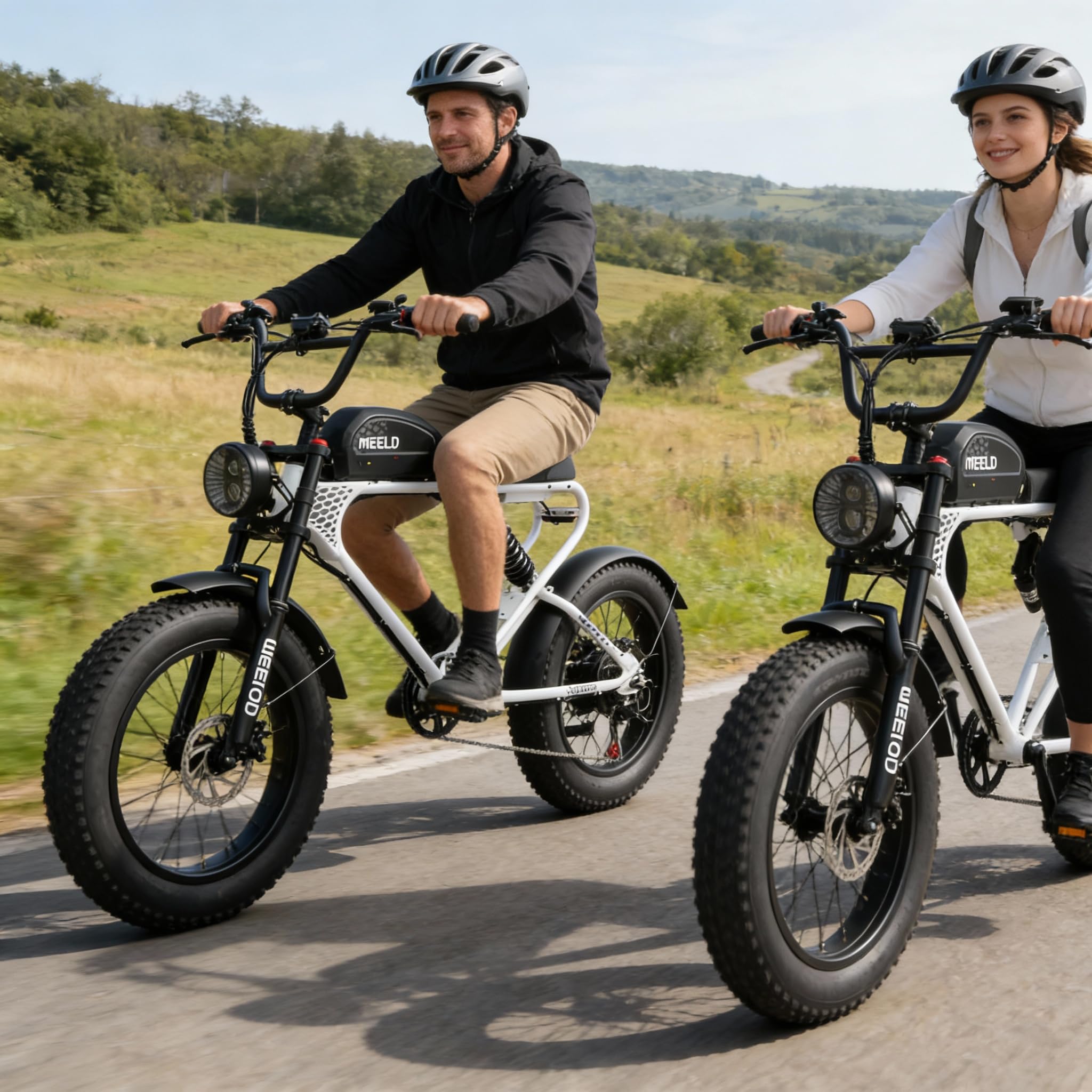 48V 20Ah Electric Bike for Adults, 1200W Peak Fat Tire Ebike, 43-100 Miles Long Range, 31MPH Top Speed, 20"x4.0" Off-Road Electric Bicycle with Hydraulic Brakes & LCD Display — view 3
