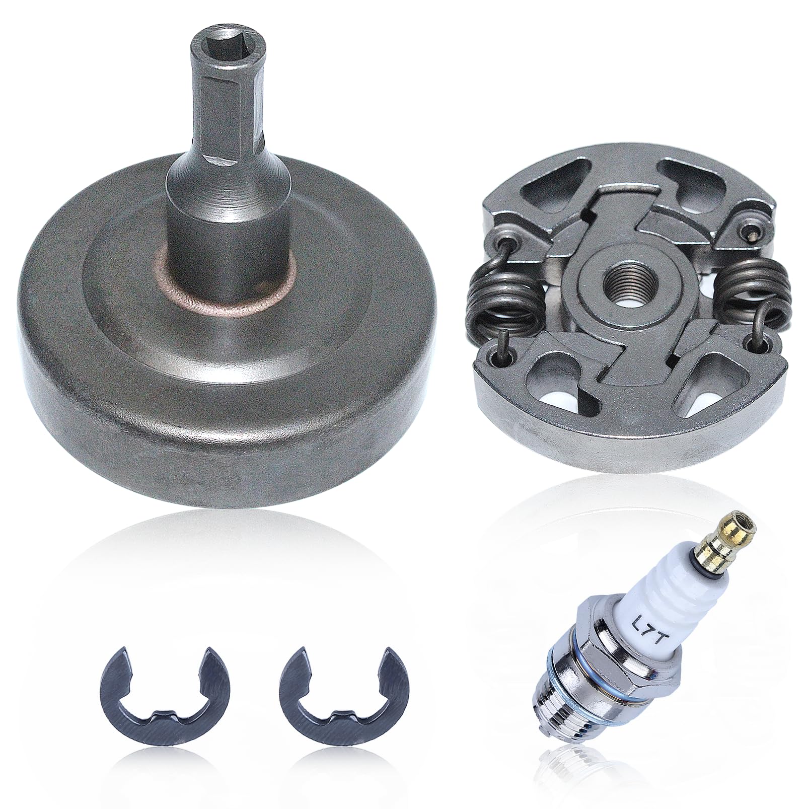 Kit de Tambour D'embrayage pour Stihl FS38 FS40 FS45 FS46 FS50 FS55 FS56 FS70 Débroussailleuse, Remplacement pour 41401602005, avce Embrayage, Disque Passif