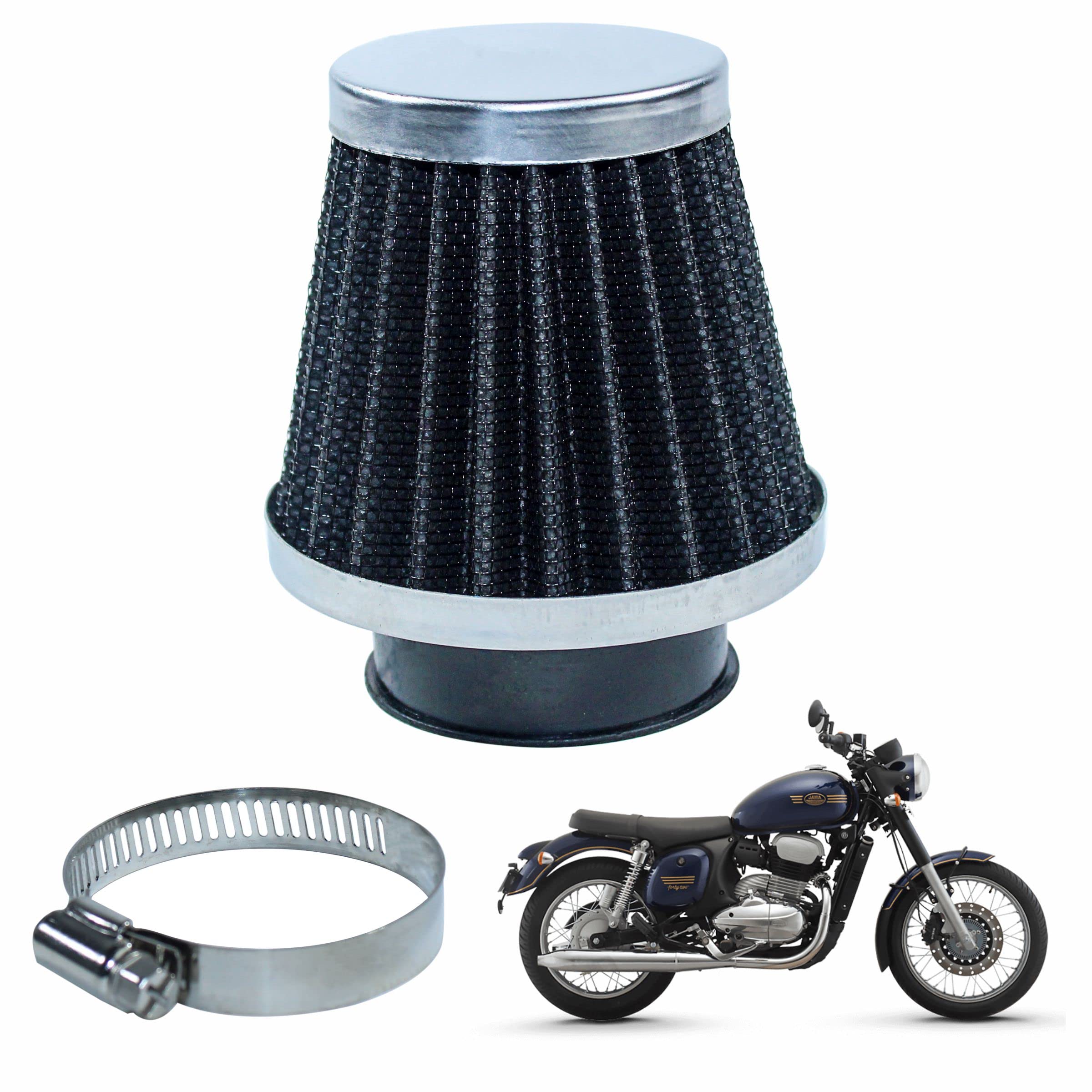 Asryd Motorcycle Air Filter Pods, Motorcycle Air Filter 42mm Round Tapered Clamp-on Pod Intake Filter Cleaner For Jawa Forty Two (Pack of 1)-image-34