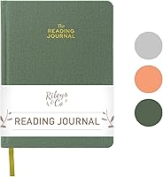 Rileys & Co. Green Reading Journal: Hardcover Book Tracker, Review Log & Daily Planner for Book Lovers with Gold Foil Accents