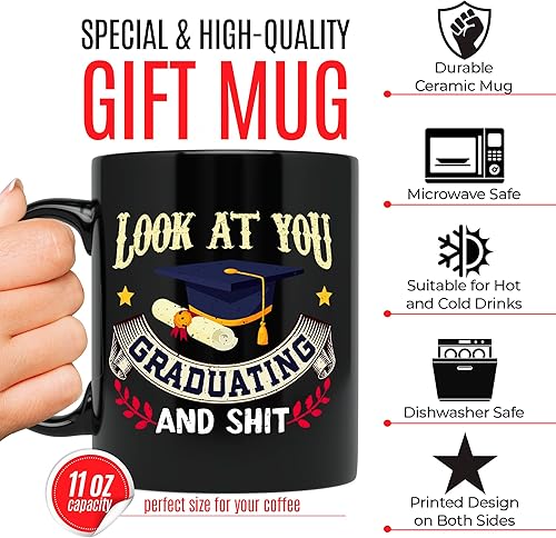 Miniatura 2 de Divertida taza de graduación para él o ella | Regalo de felicitación original para un graduado que se gradúa de la universidad, escuela