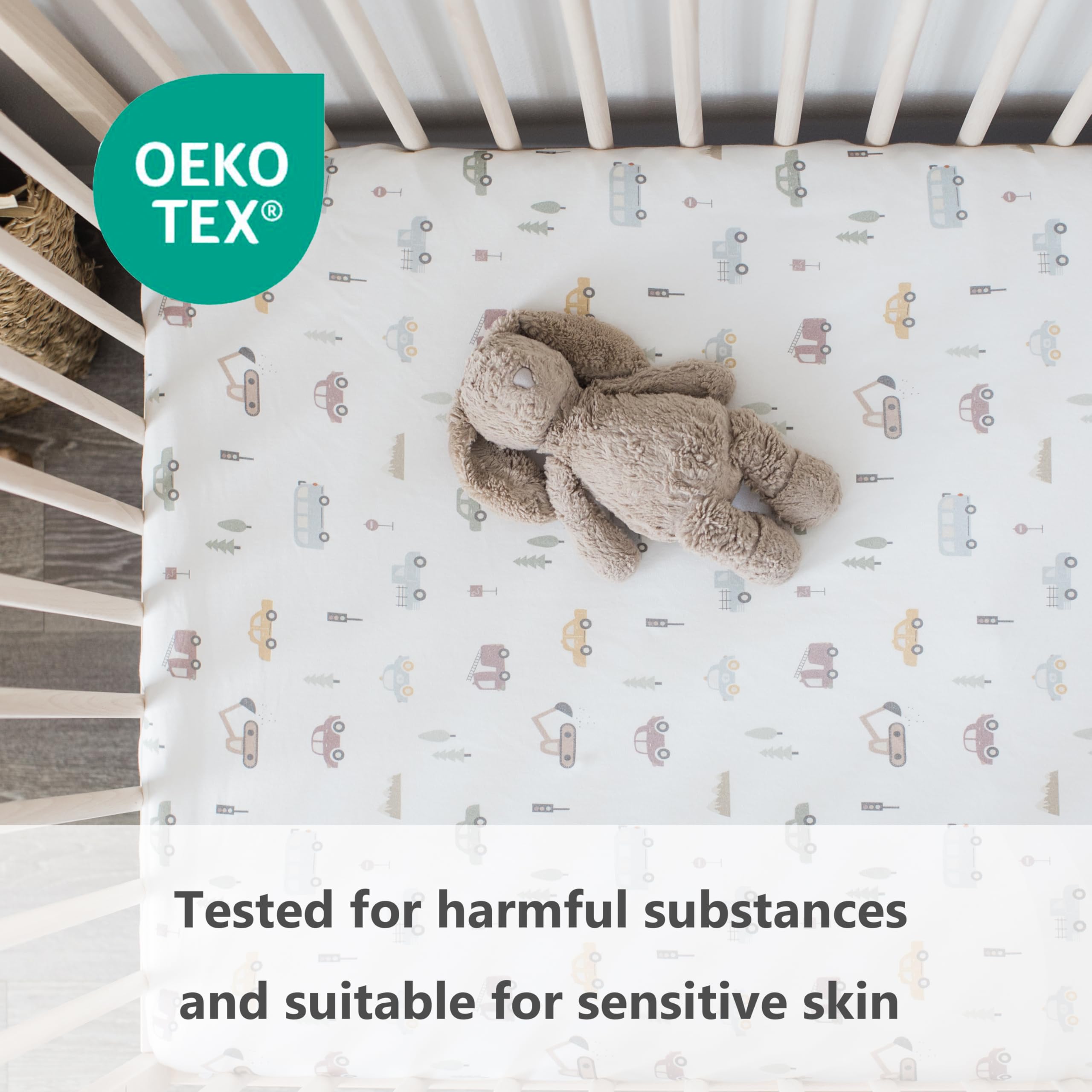 Sábanas orgánicas para cuna para niños y niñas, sábana bajera ajustable de jersey, sábanas de cuna de bebé, sábana de colchón de cuna, sábanas de algodón para cuna, sábana transpirable para cuna,
