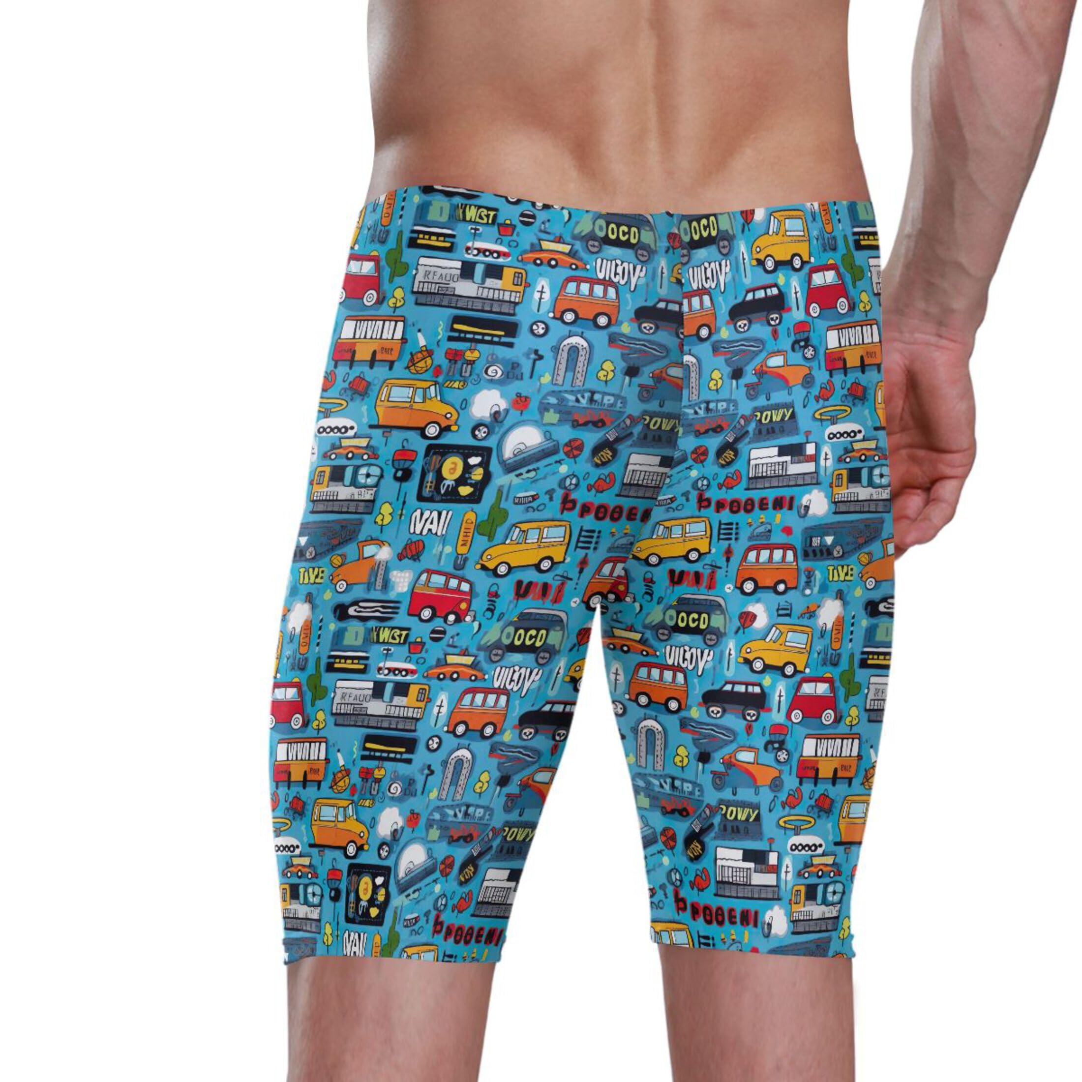 UMIRIKO Car Toy Cute Men's Swim Jammers Swimsuit M B0402708