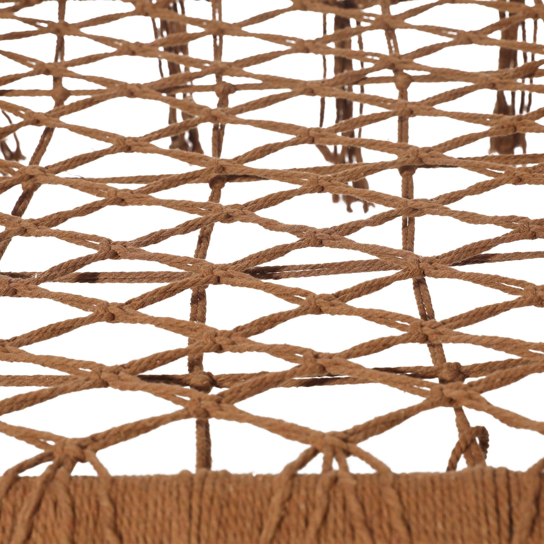 Rebecca Mobili Sofá mecedora de 2 plazas, silla colgante relax, marrón, policotón, acero, 2 plazas, para jardín, sala de estar – Dimensiones (alto x ancho x profundidad): 150 x 130 x 70 cm - Art