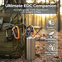 Vista 4 de Clips de Mosquetón de Servicio Pesado 12KN - Favofit Mosquetones Pequeños de 3.2'' para Senderismo Camping Hamacas Llaves Llaveros Correas