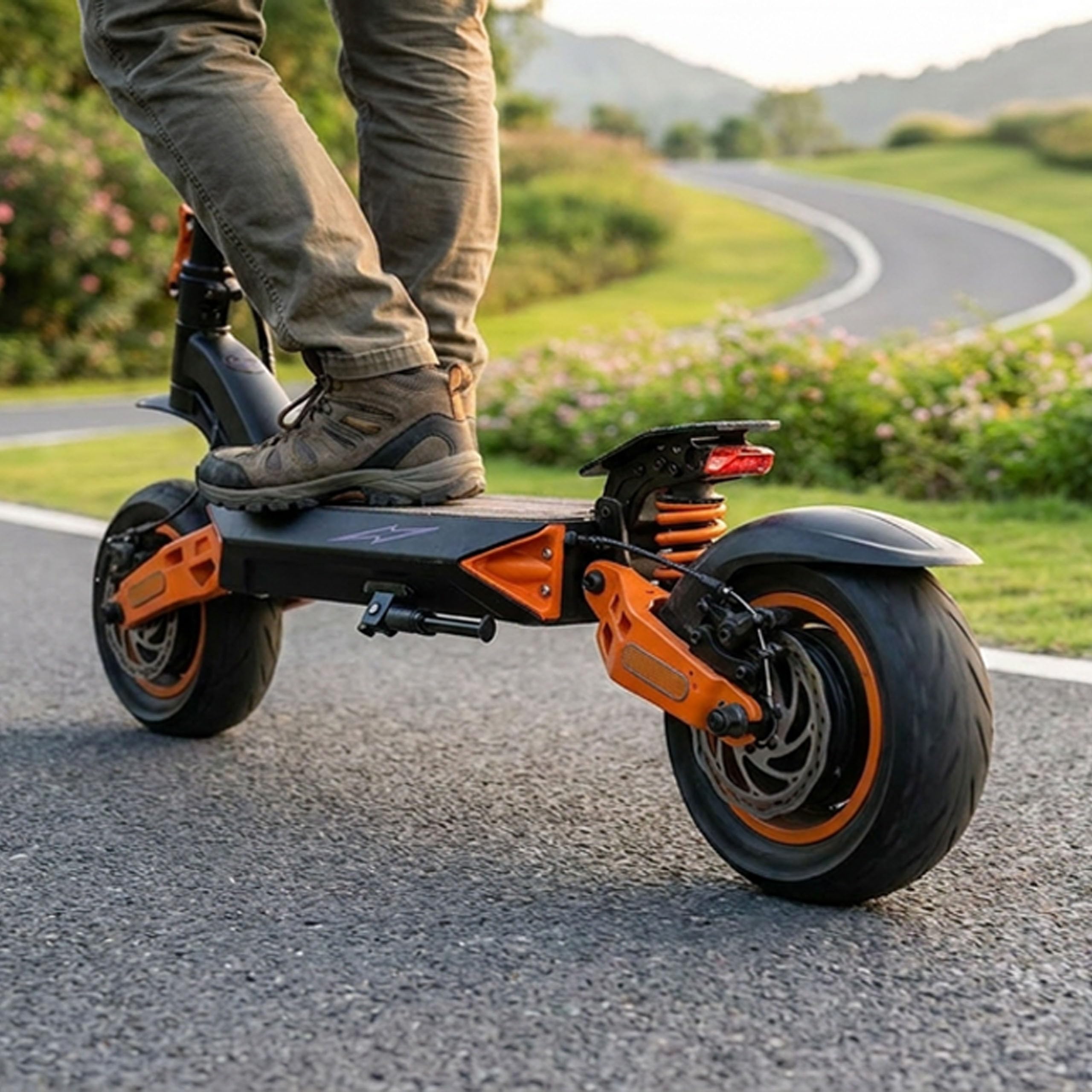 Trottinette Électrique Kamikaze K1 Plus, Roues 10 Pouces, Freinage à Disque, Suspension Complète, Grande Autonomie, Design Pliable, Confort Urbain Premium