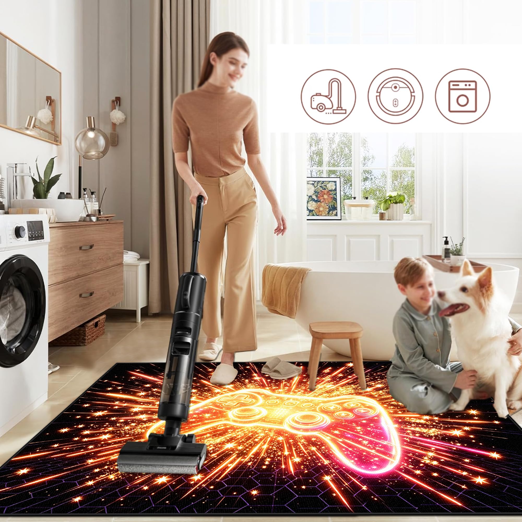Tapis Chaise de Gaming Antidérapant Protection Chaise Parquet 130 x 160 cm