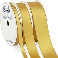 Vista 11 de Ribbli 3 Rollos de Cinta de Manualidades de Satén Negro Sólido de Doble Cara, Total 30 Yardas