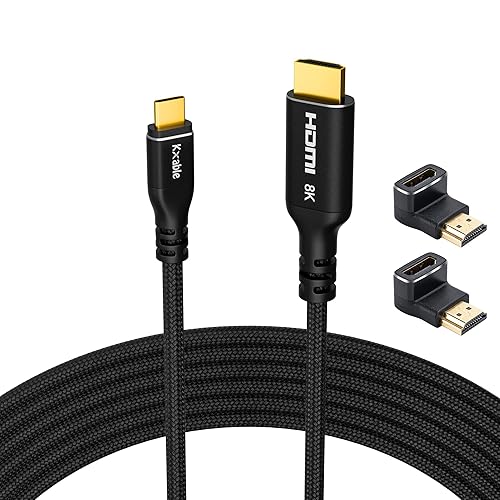 Cable USB C a HDMI 2.1 de 4 pies, cable USB 3.1 tipo C a 8K HDMI, (8K a 60 Hz, 4K a 120 Hz) compatible con Thunderbolt 34, para MacBook Pro, iPad Cable USB C a HDMI 2.1 de 4 pies, cable USB 3.1 tipo C a 8K HDMI, (8K a 60 Hz, 4K a 120 Hz) compatible con Thunderbolt 34, para MacBook Pro, iPad