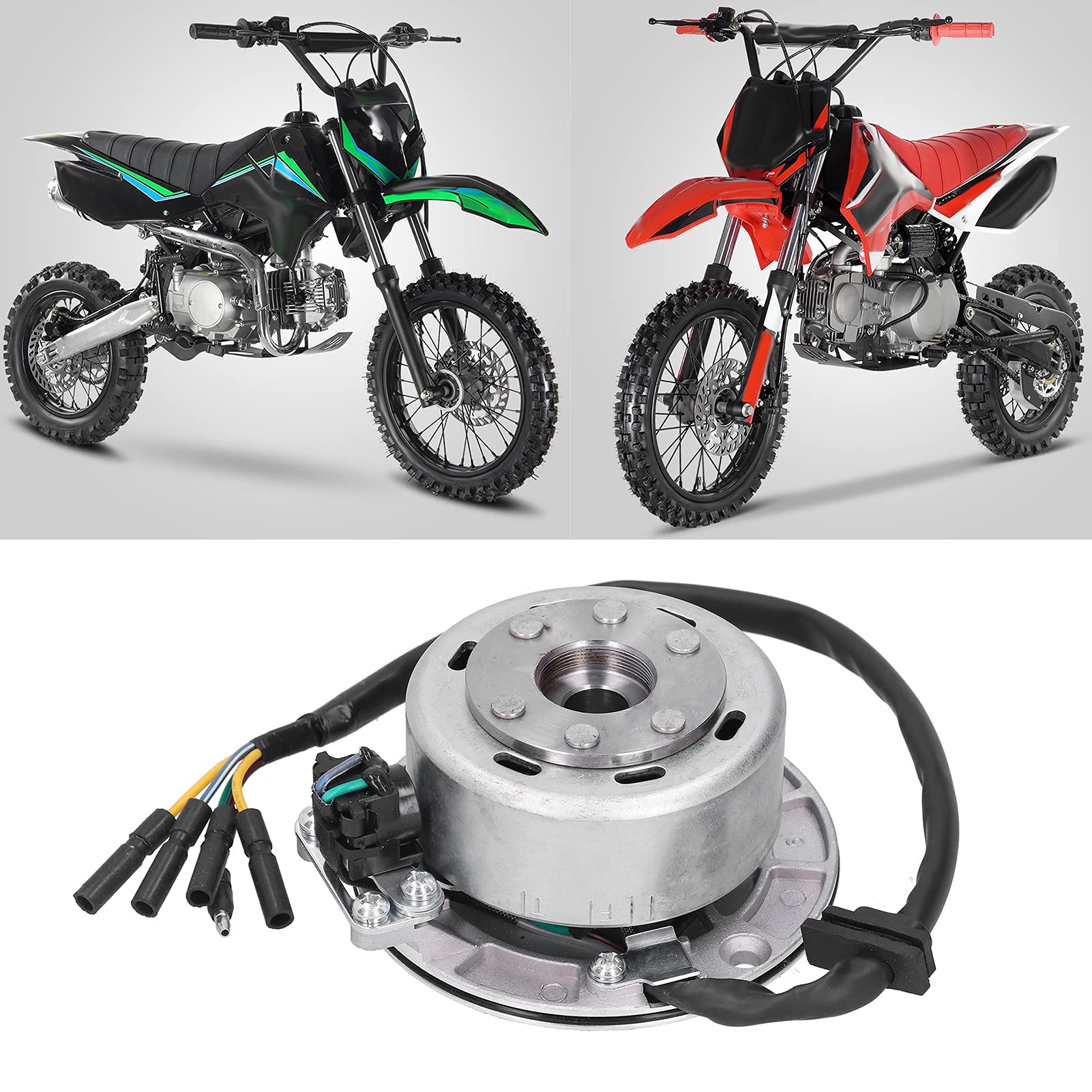 Acouto Motocykl Magneto Stator Plate Cewka Rozrusznik Elektryczny Pasuje do YX PIT PRO Trail Dirt Bike Zepsuty Zużyty Wykonana z Miedzi Puszka Idealna do Wymiany Naprawy