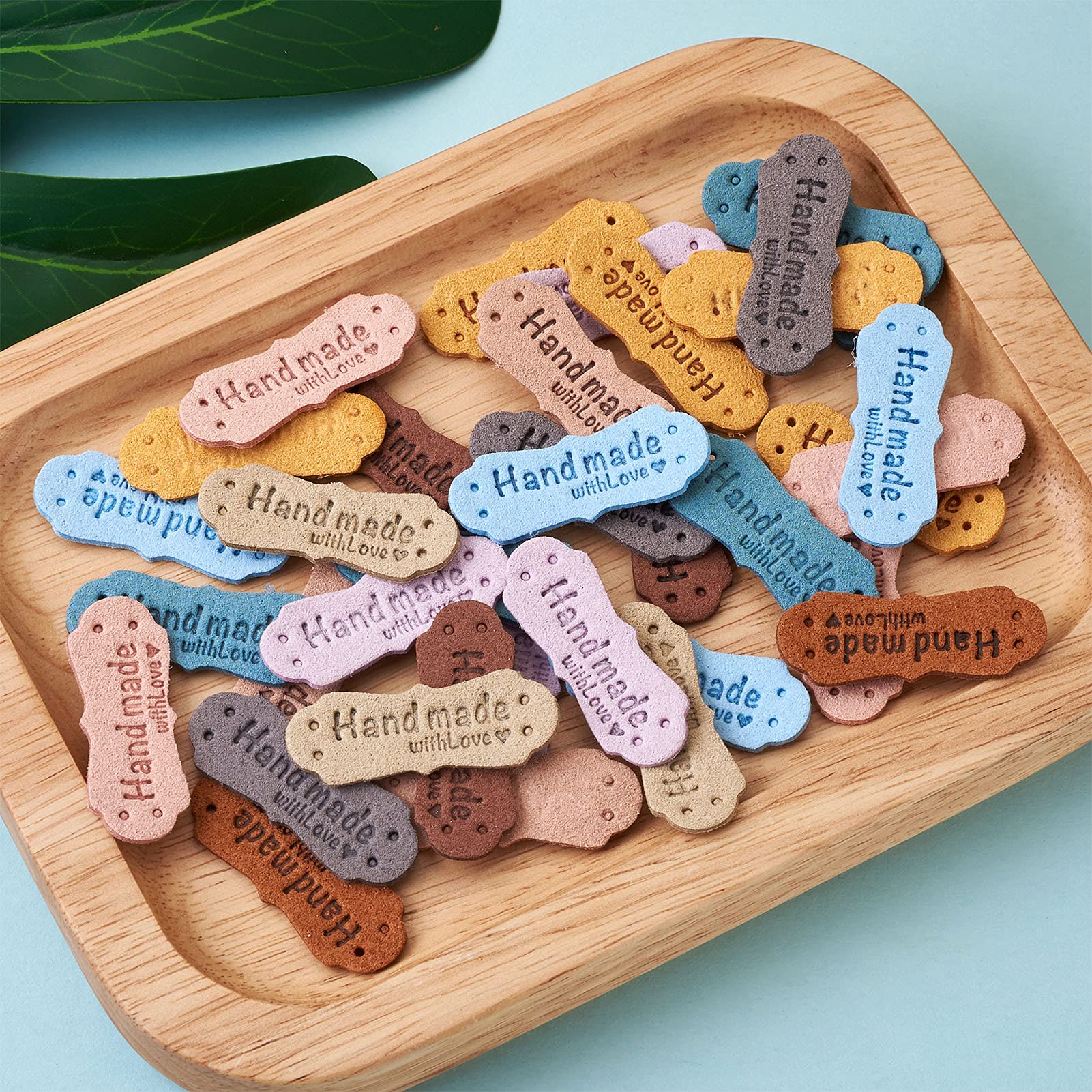 80 Stuks Handgemaakte Labels, 10 Kleuren, Handgemaakt Label Microvezel Su%c3%a8de Schoenen