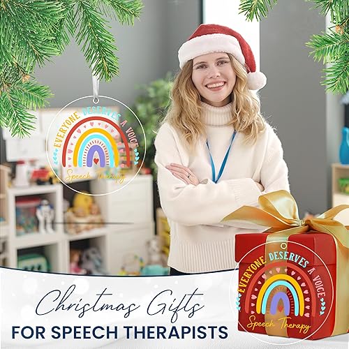 Vista 103 de OASSIE Regalos de agradecimiento de Navidad para empleados para compañeros de trabajo, adornos de Navidad de cerámica 2025 para decoraciones de Sé