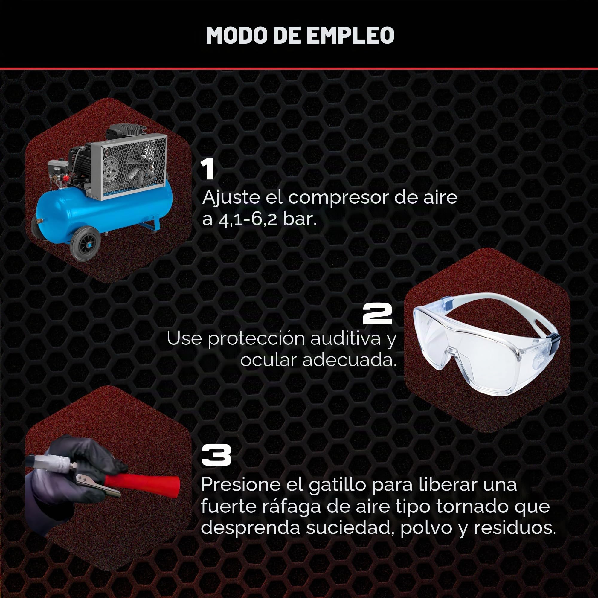 Tornador Z-007 Mini | Herramienta de limpieza de auto de alta presión compacta | Diseño ergonómico que acelera el detalle del interior | Funciona con compresor de aire | Potente y portátil