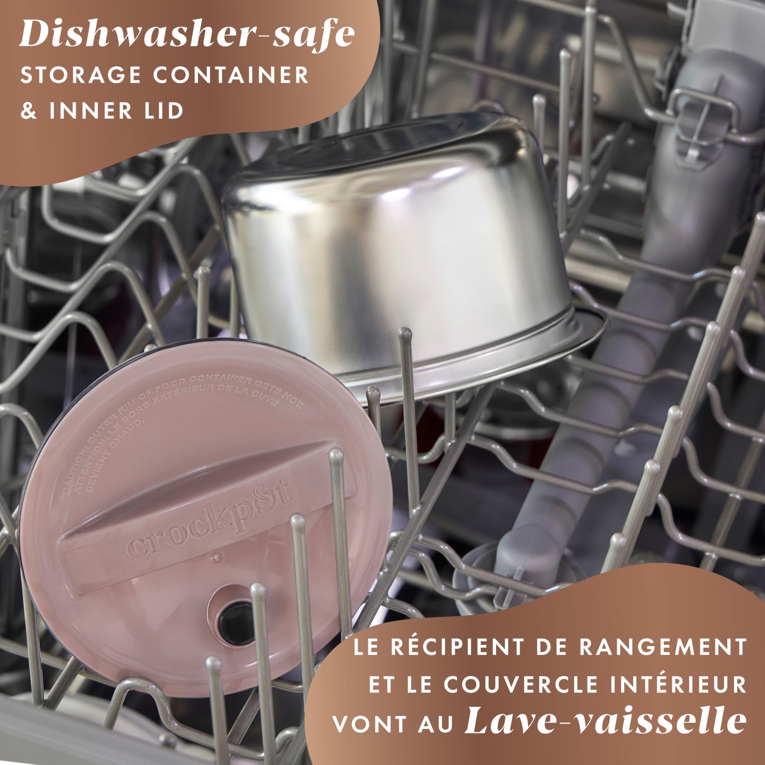 Crock-Pot Boîte à déjeuner électrique portable, chauffe-plats pour une utilisation en déplacement, 591 ml, rose pâle