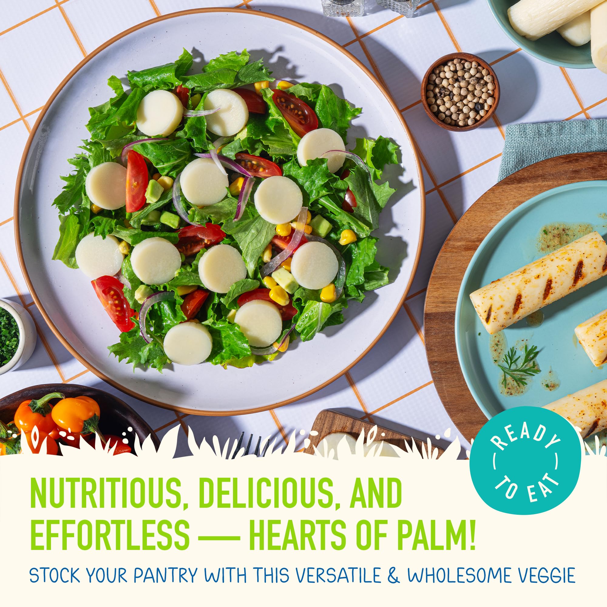 Natural Heaven Sliced Hearts of Palm 3-Pack – Crisp, Fresh & Ready to Eat, Low Carb, Keto & Vegan Friendly, Perfect for Salads & Healthy Recipes
