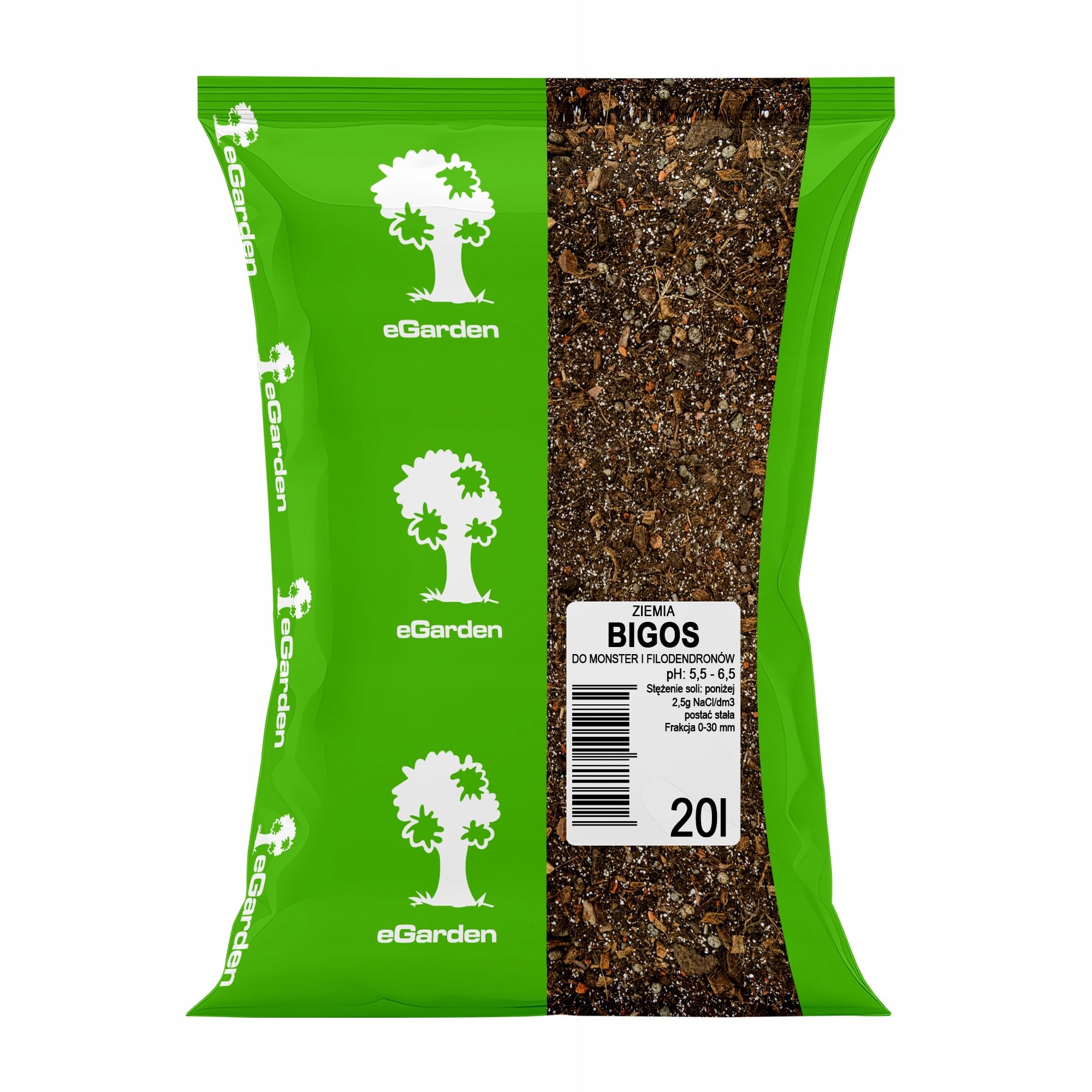 eGarden Podłoże BIGOS Lekka Ziemia do Monster i Filodendronów (20L)
