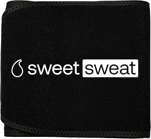 Miniatura 20 de Sports Research Sweet Sweat - Faja reductora de cintura (serie core), banda de fitness para mejorar el sudor para mujeres y hombres