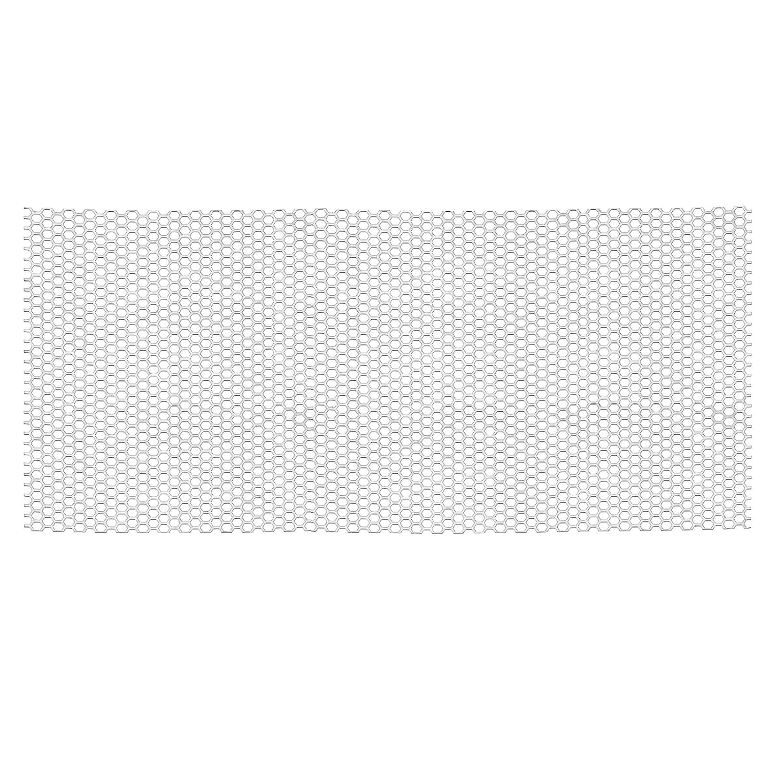 PATIKIL 19.7" x 9.8" Perforated Metal Sheets, 19Ga 0.24" Hexagonal Hole 304 Stainless Steel Mesh Stagger Expanded Perforated Metal Plate for Ventilation Grill Security Grates