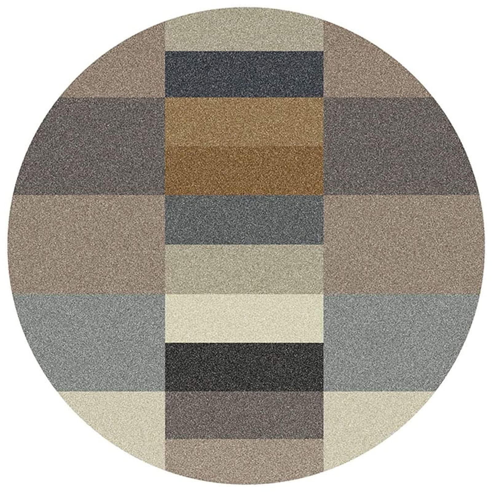 Tapis rond abstrait avec support antidérapant pour sécuriser le sol