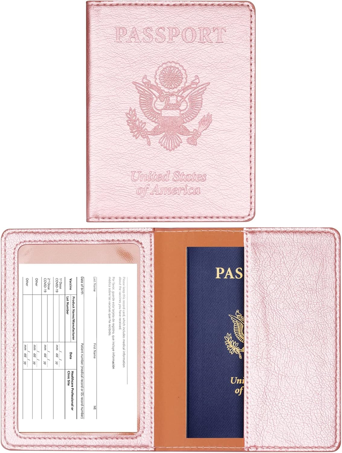 passport and vaccine card holder combo, passport holder