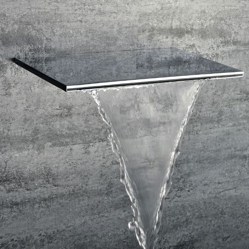 M Boenn Waterfall Shower Head Wall Mounted Shower Panel Square Bathroom Bathtub ShowerHeads Brass Chrome