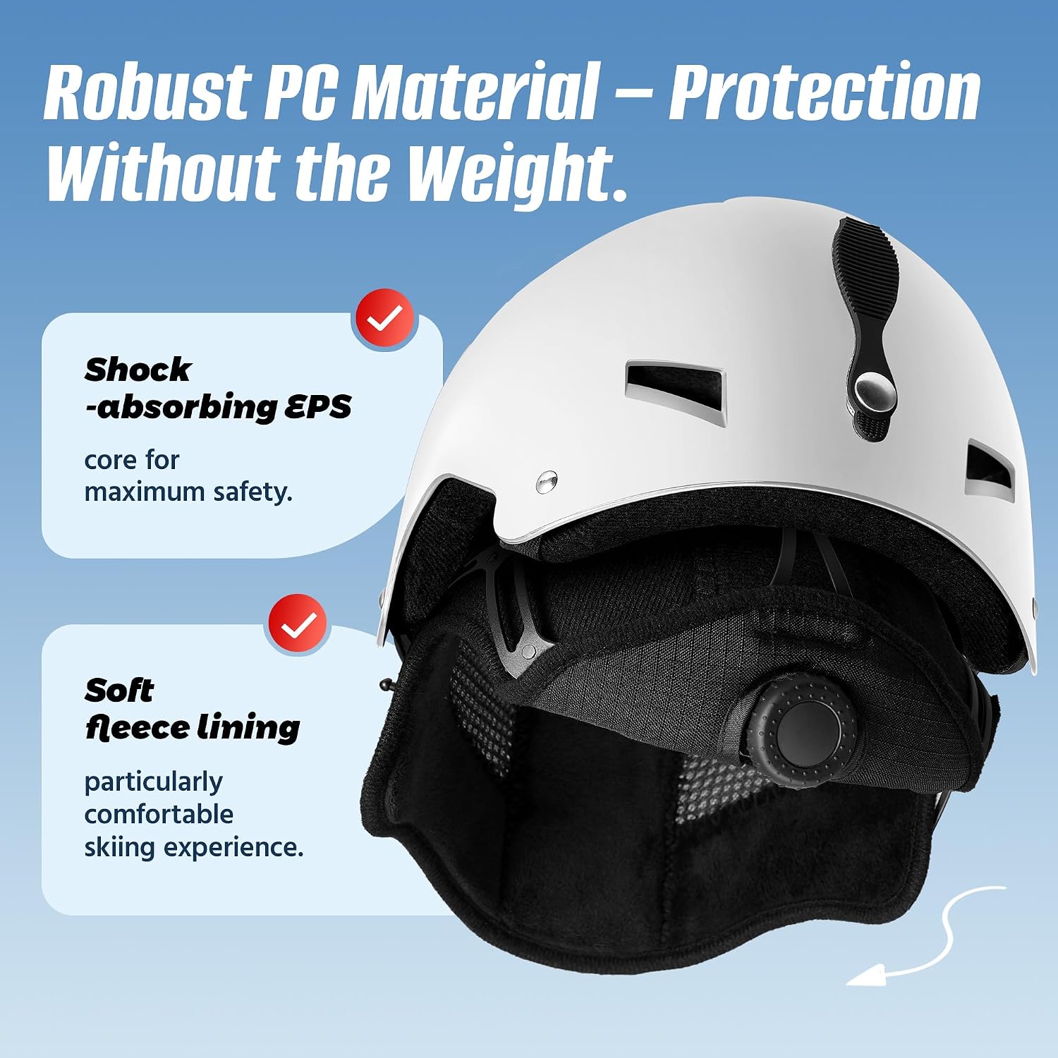 LUMDEER Ski Helmet with 2 in 1 Visor Goggles, UV Protection Snowboard Helmet, Certified Ajustable Snow Sport Helmets for Men Women Skiing, Skating, Snowboarding