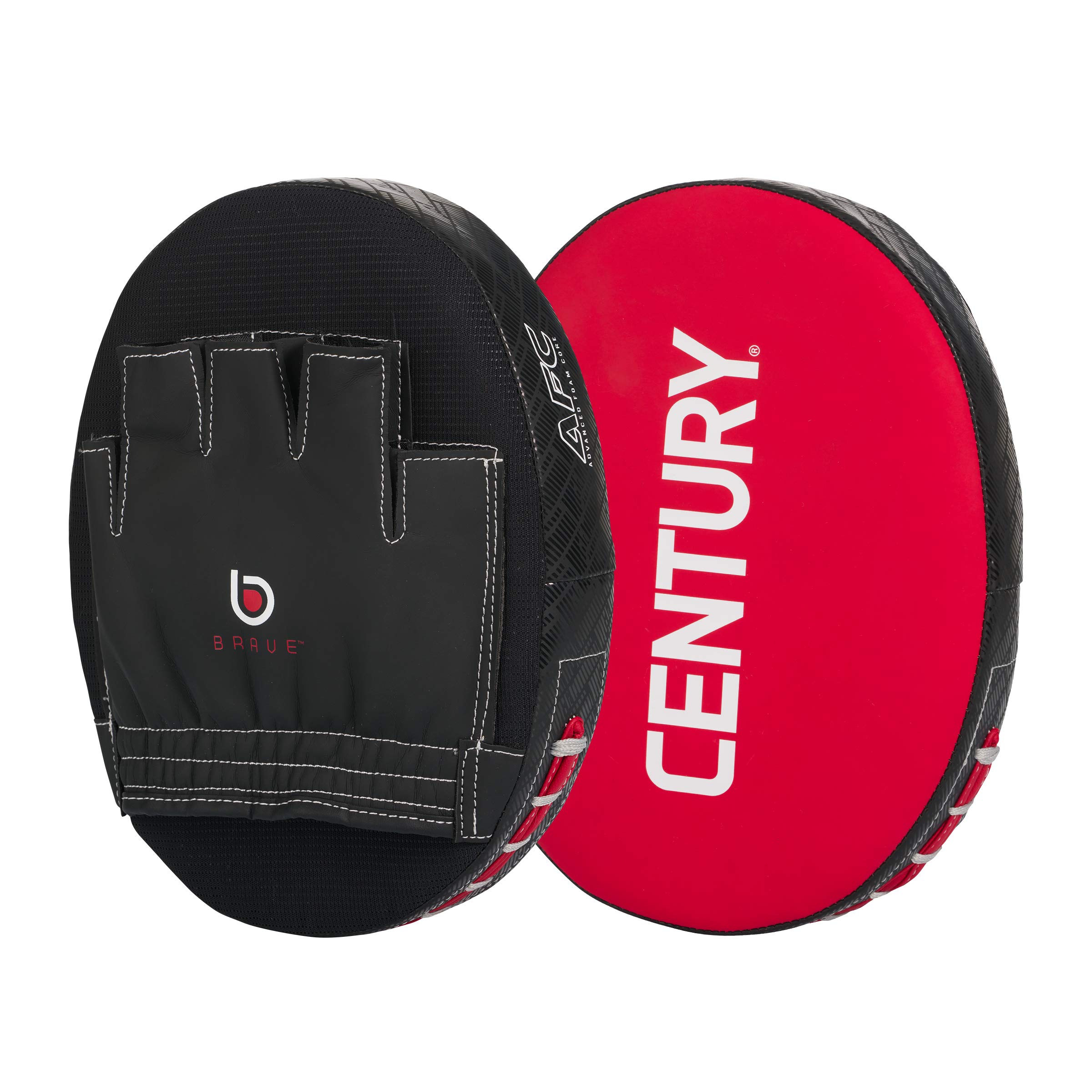 Century Brave Hand Pratzen Punch Mitts Partner Training Schwarz Rot