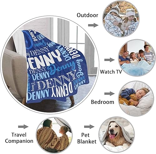 Miniatura 152 de Artsadd Personalized Baby Blanket for Girls Boys, Custom Baby Blankets with Name Customized Throw Blanket for Kids Newborn Baby Shower Birthday Gifts