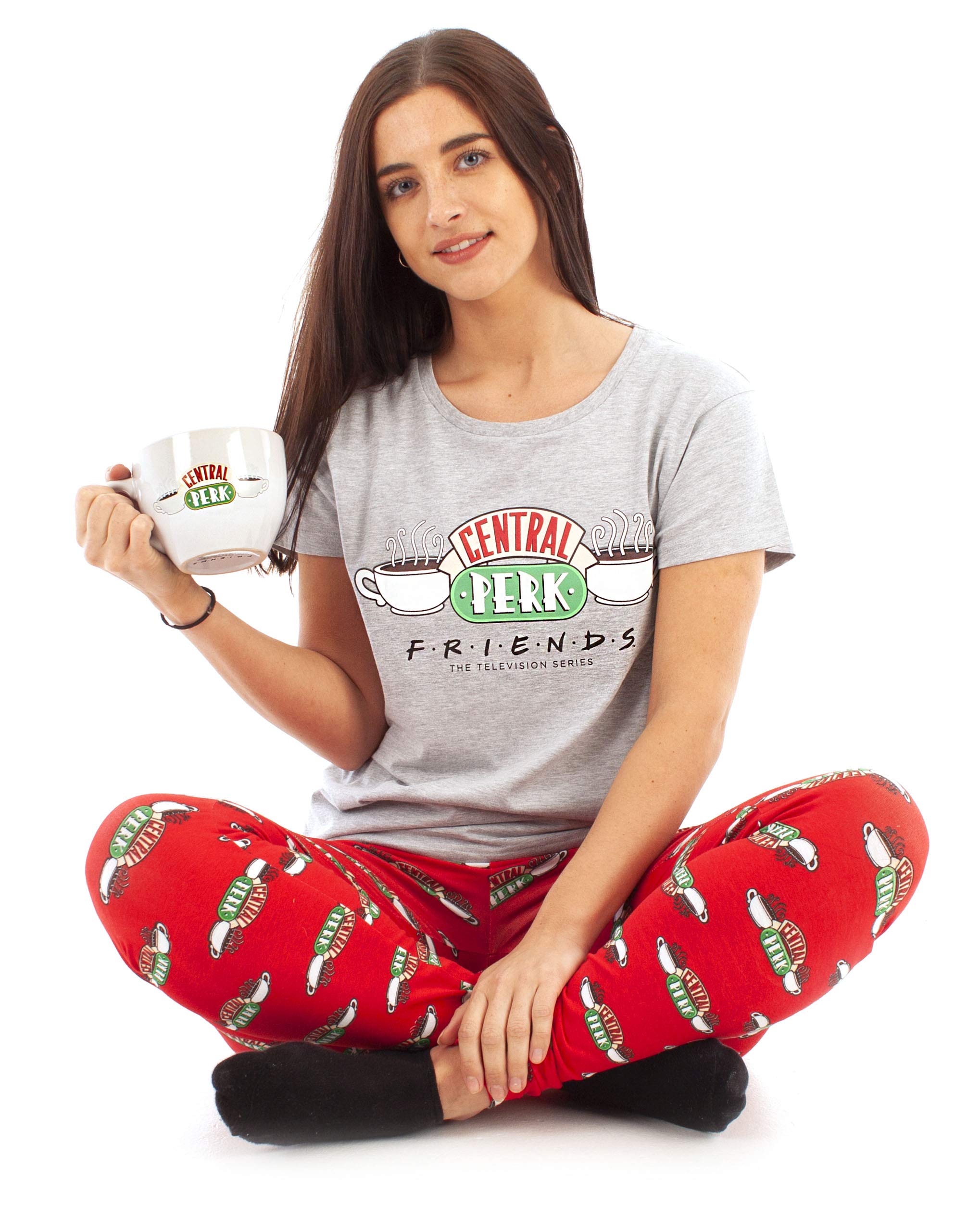 Friends Amici Central Perk Pigiama per Le Donne Cafe TV Show Show PJ Set