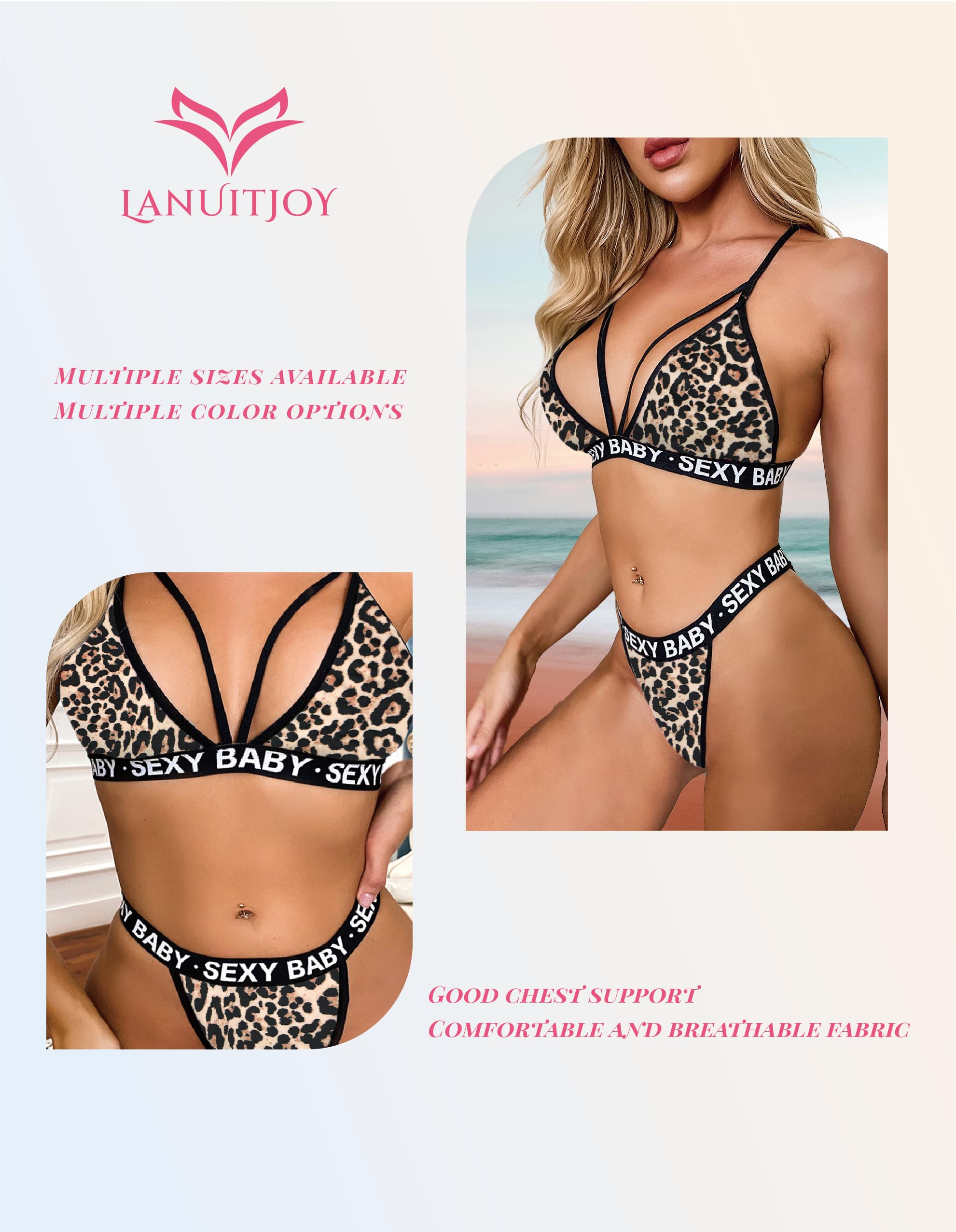 Lingerie for Women Plus Size Letter Print Matching Bra and Panty Sets Sexy Plus Size Lingerie Sexy Bra and Panty Sets