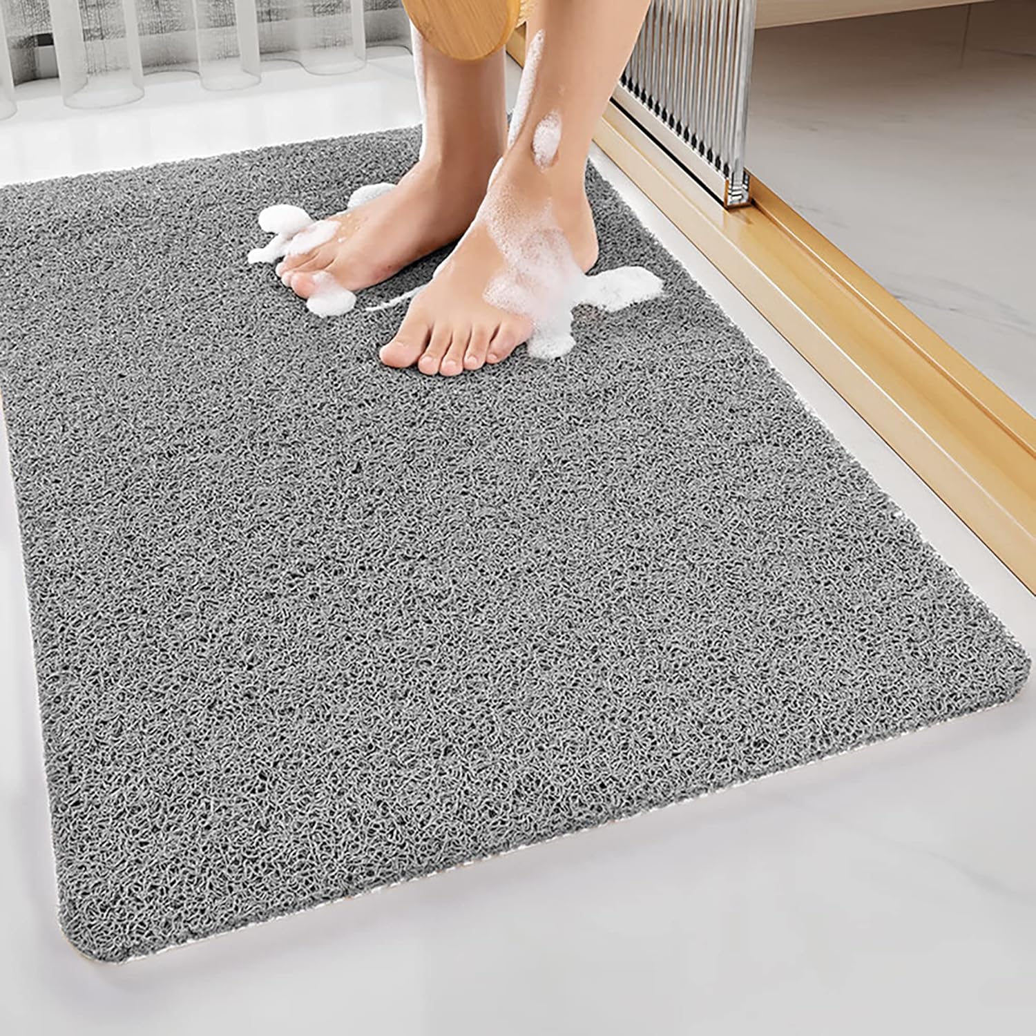 Shower Mat Non Slip Anti Mould60 × 40 cm Loofah Shower Mats for Inside