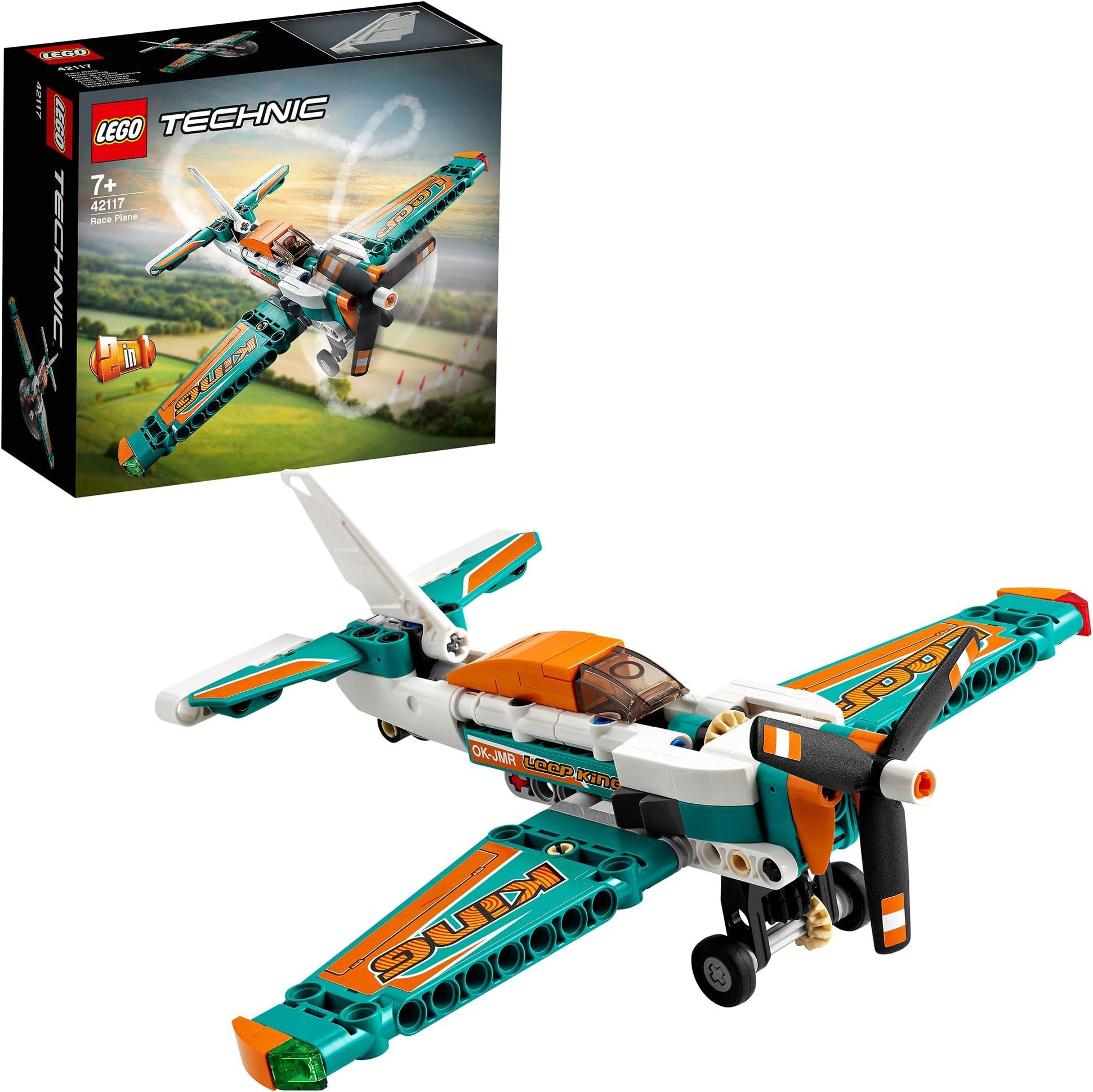 Technic Racing Plane 42117 Model Building Kit; Great Gift or Treat for Kids Who Love to Play with Toy Aeroplanes; A 2-in-1 Build for Even More Flying Fun (154 Pieces)
