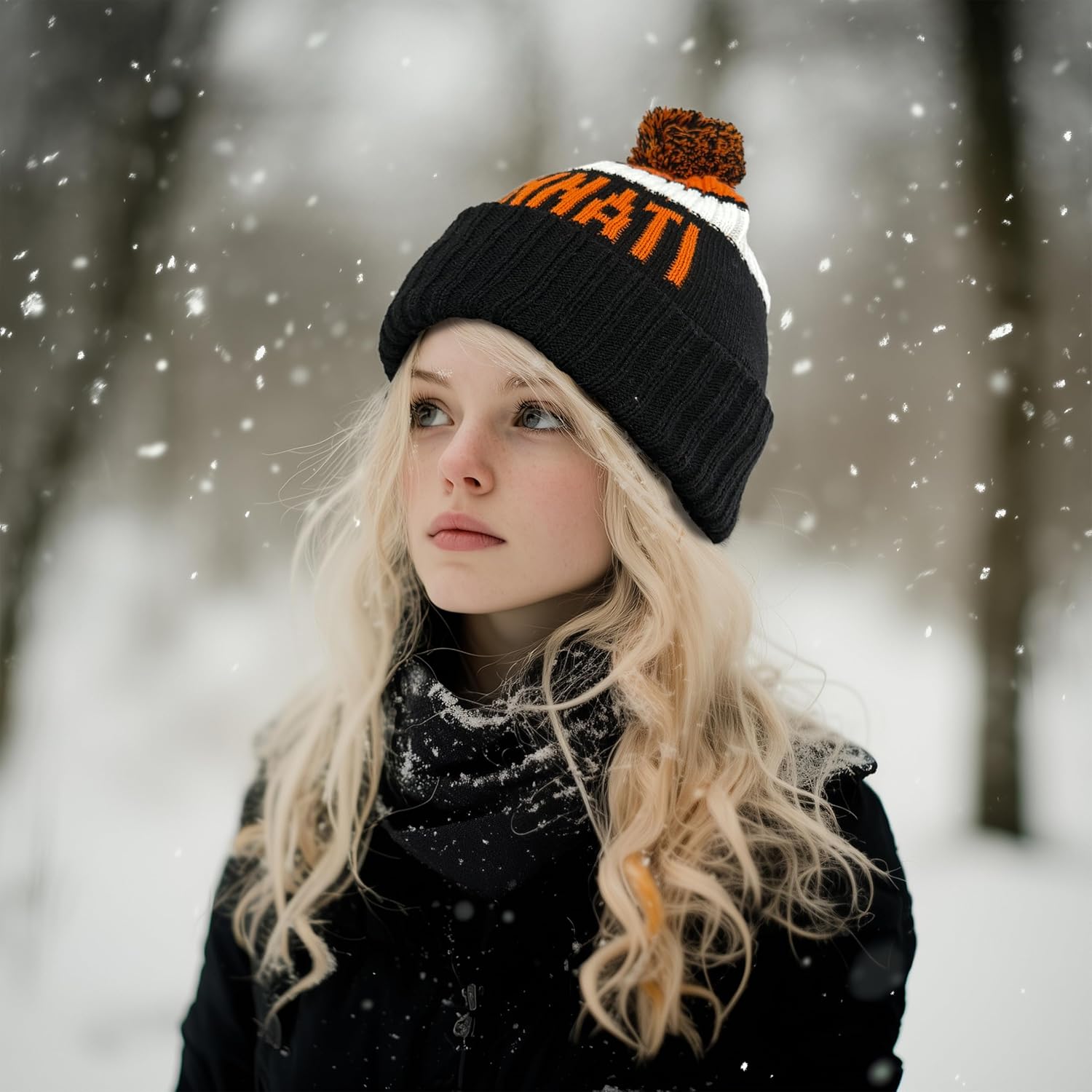 Football City Beanie 2025 Fashion Knit Pom-Pom Hat Soft Headwear Cuffed Winter Hat Sport Fans Gift for Men Women Kids - Image 2