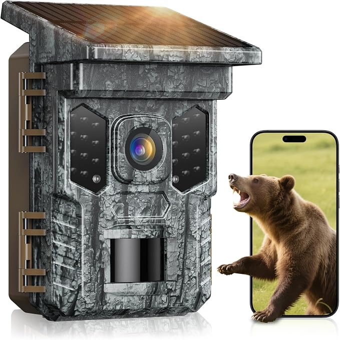 VIDVIS 4K 64MP Solar Trail Camera