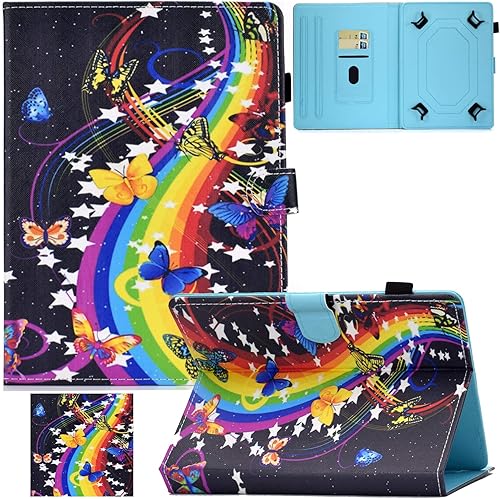 Vista 22 de Funda universal para tablet de 7.0 pulgadas, soporte Artyond Folio con ranuras para tarjetas para Samsung Galaxy Tab 7.0, Kindle Paperwhite 6.8