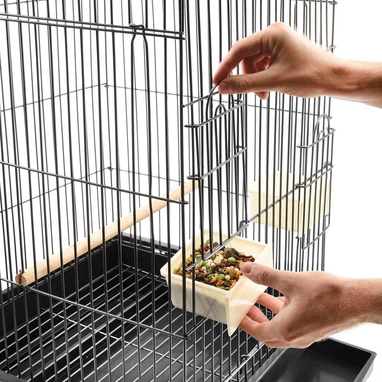 Montana Cages | Transportkäfig EOS ca. 44 x 44 x 68 cm Antik für Großsittiche & Papageien, Vogelkäfig für den Transport